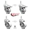 Service Caster Semi Steel Swvl TS Caster w/Roller Bearing-4"Wheels&10MM Stems-2 w/TTL BRK, 4PK SCC-TSTTL20S415-SSR-M1015-2-S-2 - alternate 1
